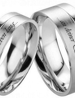 Wunderbar Edelstahlringe E304 ohne Stein mit Außengravur - Aholming