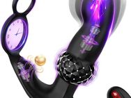 Analvibratoren für Mann Prostata Stimulation Männer, Anti-Rutsch-Design Anal Plug mit Dual Cock Rings 7 Vibrationen Fingermodi, Silikon Fernbedienung Vibratorensets Sex Spielzeug für die Männer Paare - Ennigerloh