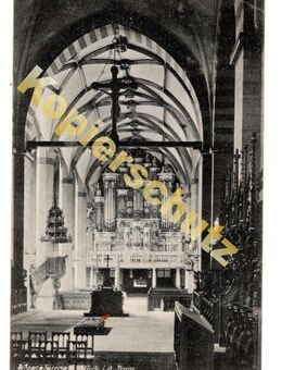 Alte Ansichtskarte „Merseburg – Blick i. d. Dom“, gel. 1911 - Landsberg