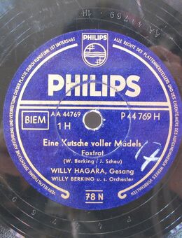 Schellack Schallplatte: Willy Hagara - Eine Kutsche voller Mädels / Kätchen, mein Mädchen - Biebesheim (Rhein)
