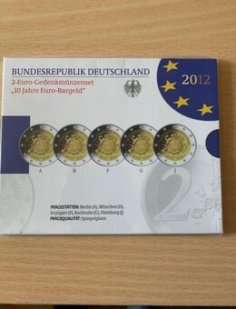 5 x 2 Euro Gedenkmünzen Deutschland 2012 - Stolberg (Rheinland, Kupferstadt) Zentrum