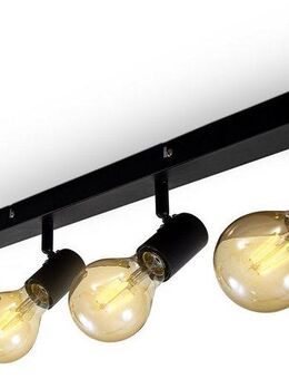 B.K.Licht LED Deckenspots, ohne Leuchtmittel, LED Vintage Deckenlampe Retro Deckenleuchte schwarz Industrie E27