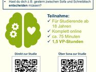 Suche Studienteilnehmer*innen für meine Promotion (Online-Studie) - Bochum