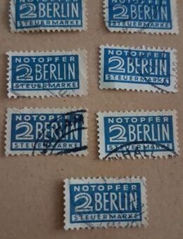 Notopfer  2 Berlin Steuermarken. Aus Nachlass - Kassel Brasselsberg