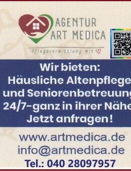 Unterstützung 24h für Familien und Senioren polnische Pflegekräfte an hilfsbedürftige Senioren Bezahlbare Alternative zum Seniorenheim - Hamburg Bergedorf