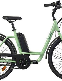 LLobe E-Bike Cityrad City E-Bike 26" Town Compact, grün, 7 Gang, Kettenschaltung, Heckmotor, 374,5 Wh, Pedelec, Elektrofahrrad für Damen und Herren