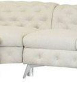 Leonique Chesterfield-Sofa Amaury L-Form, großes Ecksofa, Chesterfield-Optik, Breite 323 cm, Fußfarbe wählbar