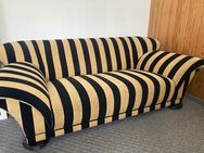 Einzigartige Vintage-Couch – Gelb-Schwarz gestreift! - Dautphetal