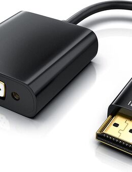 Mini HDMI Stecker,  VGA Buchse, Full HD HDTV digital, Input 1080p Full HD, Output max. Auflösung 1920x1080 bei 60Hz Full HD, Stereo Audioanschluß 3,5mm Klinkenbuchse - Fürth