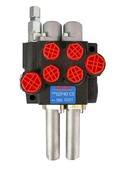 Hydraulik Steuerventil 02P40, 2 Sektionen mit Schlauchleitung gesteuert Set542 - Wuppertal