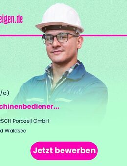 Maschinenbediener (m/w/d) - Bad Waldsee
