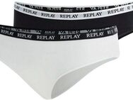 Replay Bikinislip LADY SLIP Style 1 T/C 2pcs waterfall pack (Packung, 2er) mit Logoschriftzug