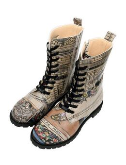 DOGO Zipsy High-Top Boots Cafe Wien Damen Stiefeletten Schnürboots Handgefertigt