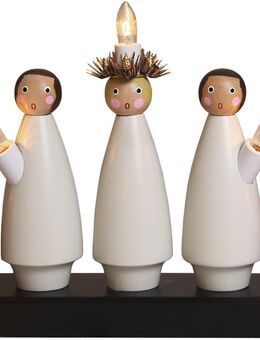 Star Trading Fensterleuchter "Luciakör" 5-flammig, Material: Holz - Kaiserslautern