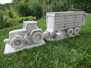 Beton - Traktor mit Anhänger Gartendeko inkl. kostenloser Anlieferung - Hergisdorf