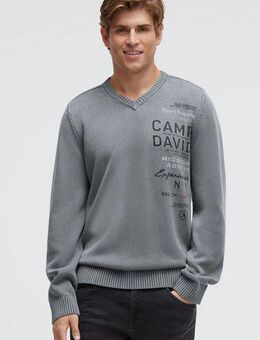 CAMP DAVID V-Ausschnitt-Pullover aus Baumwolle