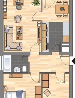 3-Zimmer-Wohnung in Weddinghofen im Angebot, mit Neuen Bad, Tapete und Laminatboden - Bergkamen