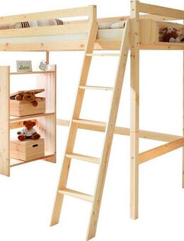 Ticaa Hochbett mit Rollrost in 2 Breiten, Kiefer