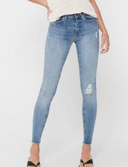 ONLY Ankle-Jeans ONLBLUSH – Ankle-Jeans mit Destroyed Look für trendige Outfits Abriebeffekte, modisch, skinny fit, Rundhals, regular fit