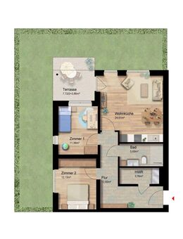 Exklusive Neubau-Wohnung im Herzen von Friedrichsfehn! Bezugsfertig 01.03.2026! - Edewecht