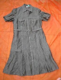 NEU mit ETIKETT * Edel * Business * Freizeit * Anlass * Leinen * Crinkel * Midi * Hemdblusen- Kleid "GERRY WEBER" Gr. 42, 44- 46/ M- L * khaki- grün * - Riedlingen