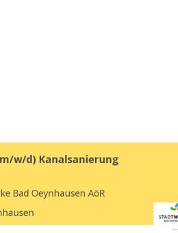Techniker (m/w/d) Kanalsanierung - Bad Oeynhausen