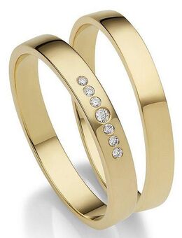 Firetti Trauring Schmuck Geschenk Gold 375 Hochzeit Ehering "LIEBE", Made in Germany, wahlweise mit oder ohne Brillanten