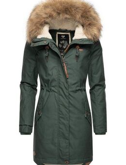 Ragwear Winterjacke Tawny stylischer Winterparka mit großer Kapuze und Kunstfellkragen