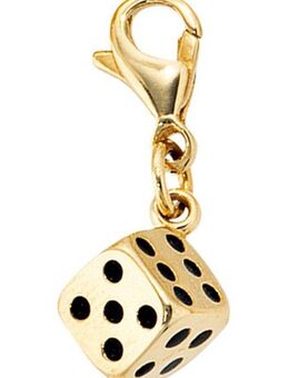 JOBO Charm-Einhänger Würfel, 333 Gold