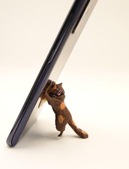 Katzen Tablet- und Handyhalter Ständer - universell - Geschenkidee - Dresden