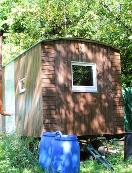 Neuwertiger Bauwagen (Tinyhouse, Spielhütte, Gartenhaus) mit Ofen - Burgthann