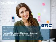(Junior) Marketing Manager – Content Creation & Social Media (m/w/d) - Ettlingen