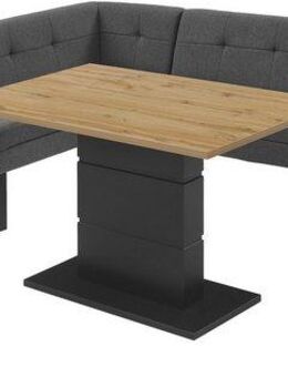 OTTO home Eckbankgruppe Geranie, Sitzgruppe, Eckbank inkl. Stauraum, Esstisch, 2 Freischwinger, (Set, 4-tlg., Eckbank inkl. Stauraum wahlweise links und rechts montierbar)