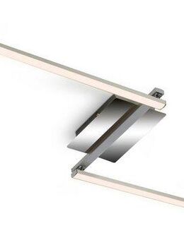 Briloner Leuchten Deckenleuchte Deckenleuchte STAFF, LED Deckenleuchte 2-flammig schwenkbar alu-chrom 3000K 12W Metall