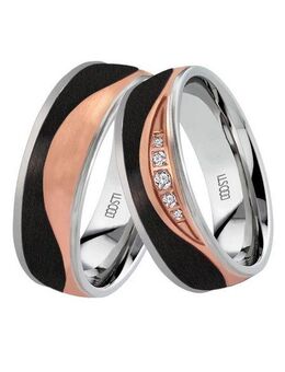 DOOSTI Trauring Schmuck Geschenk Edelstahl Trauring Ehering Partnerring LIEBE, wahlweise mit oder ohne Zirkonia