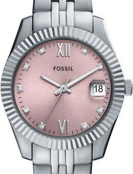 Fossil Quarzuhr SCARLETTE MINI ES5403, Armbanduhr, Damenuhr, Edelstahlarmband, analog, Tag, Glassteine