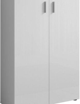 HBZ Schuhschrank Lincoln weiß Glanz, BxHxT 80x120x35 cm (1-St) Schuhschrank mit 2 Türen, 4 Einlegeböden