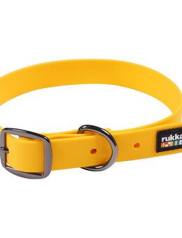 Rukka Biodipro Halsband, gelb - Größe: M 35 - 45 cm Halsumfang, 25 mm breit