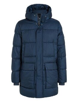 Calvin Klein Kurzmantel LONG HOODED QUILT PUFFER MW mit Logopatch