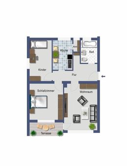 Bonn Alt-Tannenbusch. 3 ZKB, Balkon -vermietete Kapitalanlage- - Bonn