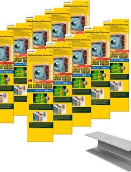 SCHELLENBERG Rollladenkastendämmung 3-teilig, 100 x 28,5 x 1,3 cm, (Set, 10-St), Thermoisolierung für Rollläden, Wärmedämmung