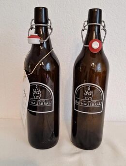Michelstädter Rathausbräu Bierflasche Glas Pfandflasche Bügelverschluss 32cm ho - Essen