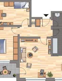 Modernisierte 3-ZKB-Balkonwohnung in der 8. Etage eines Hochhauses im Europaviertel zu vermieten! - Wilhelmshaven