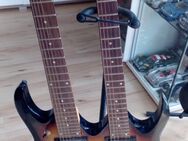 Rarität Doppel Neck E-Gitarre von Palmer 6 und 7 Seitige mit Ständer - Ravensburg