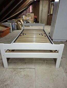 Bettgestell Weiß Holz 90x200 Meter mit Lattenrost - Salzatal