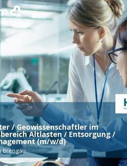 Projektleiter / Geowissenschaftler im Tätigkeitsbereich Altlasten / Entsorgung / Bodenmanagement (m/w/d) - Offenburg