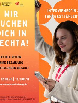 Flexibler Nebenjob/Minijob: Interviewer*in in Vechta - Vechta