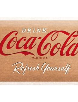 Tolles Coca Cola Blechschild Cardboard Logo Bar Kneipe Gaststätte - Berlin