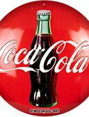 Schönes Coca Cola Blechschild rund Ø 35 cm in 10115