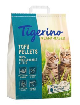 Tigerino Plant-Based Tofu Katzenstreu – Milch-Duft - Sparpaket 2 x 11 l (9,2 kg)